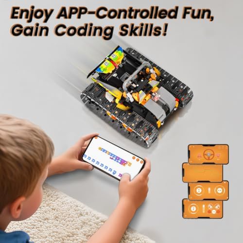 STEM Robot Building Kit with APP / Remote Control, 5 in 1 RC Robotic Car Toy for Kids Ages 8-12, Christmas Birthday Gifts for Boys Age 6 7 8 9 10 11 12+, DIY Build Set, Educational Science Projects - Image 5