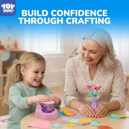 TOY Life DIY Flower Bouquet Craft Kit, Reusable Fabric, Ages 3-12 - Image 6