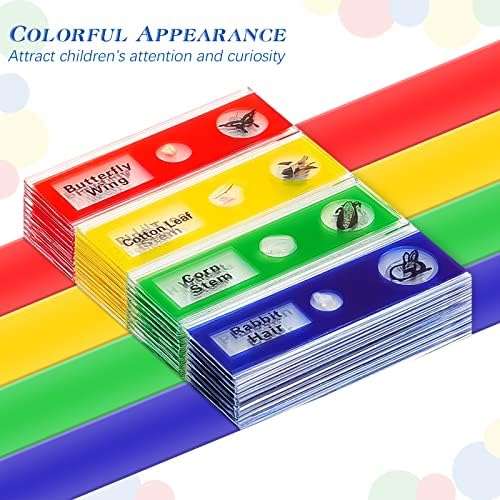 Yexiya 120 Pcs Prepared Microscope Slides, 48 Different Patterns Animals Plants Insects Specimens for Kids, Students Biology Science School Lab Microscope Accessories - Image 3