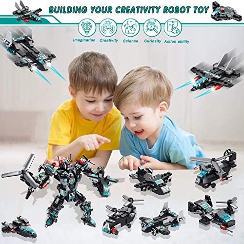 MOONTOY 577PCS STEM Robot Building Toys Set 25-in-1 Engineering Kit Building Blocks Bricks Construction Vehicles Educational Christmas Birthday Gifts for Kids Boys Girls 5 6 7 8 9 10 11 12+ Year Old - Image 5