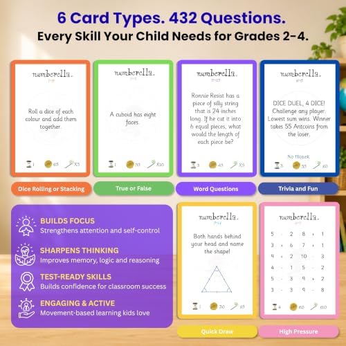 Numberella Deluxe Math Board Game Level 1 | Ages 7-10 | Times Tables STEM - Image 5