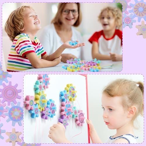 Relaxweex 36 Pcs Magnetic Gears Interchangeable for Fridge, Macaron - Image 3