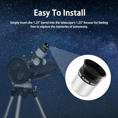 Astromania 1.25Inch Metal Collimating Cheshire Eyepiece Without Laser for Newtonian Reflector Telescope - Short Version - Bundle with - 1.25" 6mm Plossl Telescope Eyepiece - Image 5