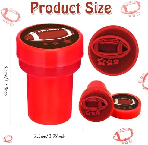 Cinrobiye 24 Pcs Sports Themed Stampers for Kids，Pre-Inked Football Basketball Baseball Soccer Stamps for Birthday Party Favors Classroom Rewards Goodie Bag Fillers Sports Party Supplies - Image 3