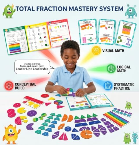 Extra Large Magnetic Fraction Educational Puzzle, Math Manipulatives - Image 4