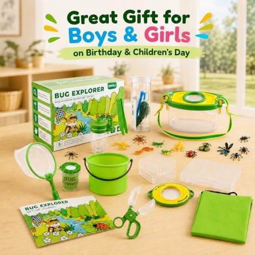 Bug Catcher for Kids Green, Outdoor Toys Ages 4-14, Bug Exploration Playset - Image 6
