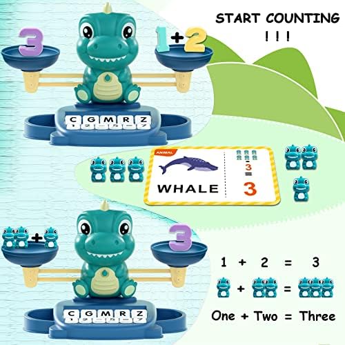 Kaodezhu Dinosaur Math Balance Toys, Montessori Toys for 3 Years Old Kids - Image 3