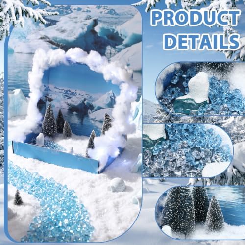 AmazingSpark 15 Pcs Polar Arctic Diorama Box Kit Habitat Project Box Set - Image 5