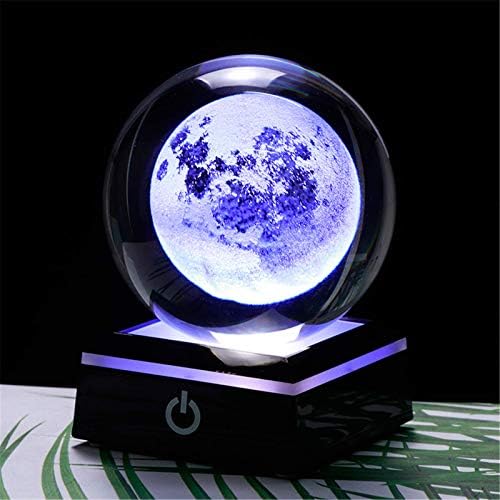 Qianwei 3D Moon Crystal Ball Planet Space Decor Astronomy Science Gift Lamp by QianweiCrystal