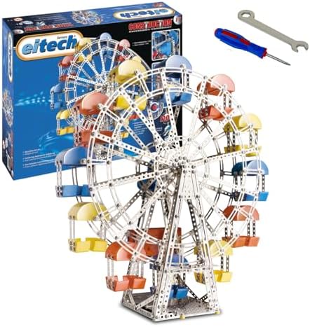 Eitech Classic Ferris Wheel Construction Set, Intro to Engineering and STEM Learning, Steel, 24 GHZ by Eitech