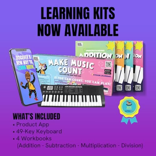 Piano Prodigy Kit - Learn Math Through Music - Addition, Subtraction, Multiplication, Division, Fractions, & Algebra Workbooks, Keyboard, Free App Access - Self-Paced & Interactive - Image 6