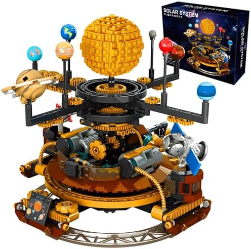 Solar System Building Blocks Set - Rotatable Space Exploration lego Toy, Includes 9 Planets and Rocket Set, Science Astronomy Educational Gift, Suitable for Boys and Girls Aged 8 and Up by Unknown
