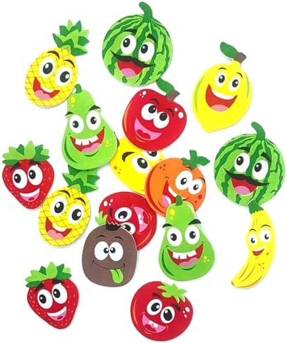 132PCS Foam Fruit Stickers, Smile Face Bulk Shapes - Image 3