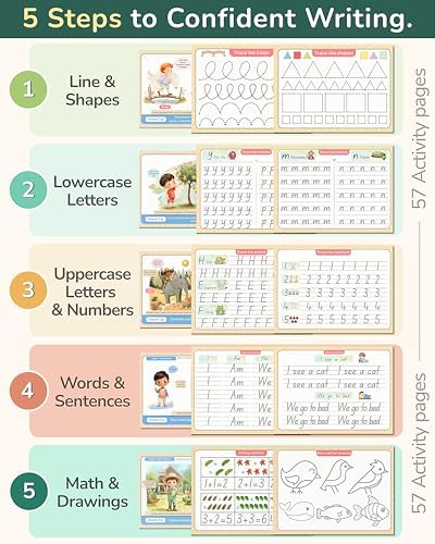 Magic Grooved Writing Practice for kids Ages 3-7, Kindergarten Workbooks - Image 3