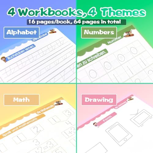 Magic Grooved Writing Practice for Kids - German, Small, 4 PCS - Image 6
