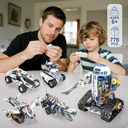 Robot Building Kit for Kids, 5-in-1 App Remote Control Compatible with Lego - Image 5