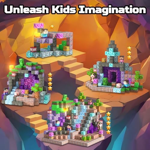 Magnetic Blocks, 150PCS Light Up Building Cube Toys Gifts for Kids - Image 3