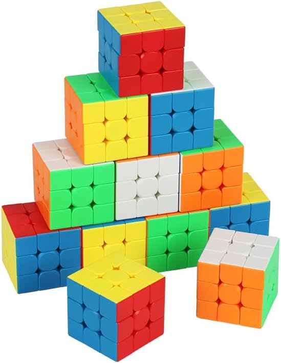 Cuberspeed 12pcs Speed Cube Bulk 2.2 inches Magic Cube for Cube Party Favors 3x3x3 Stickerless Full Size 3x3 Magic Cube 56mm Gifts for Kids of 12 Pack Speed Cube Bulk - Image 4