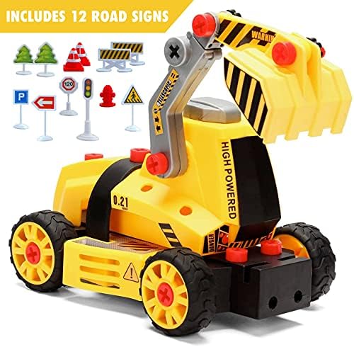 Mobius 7-in-1 Take-Apart Construction Truck Set with Drill, Ages 3+ - Image 5