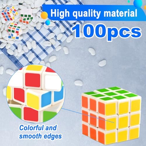 GOLDGE 60 Mini Cube Puzzles, 1.18in 3x3, Fun Party Favors for Kids - Image 3