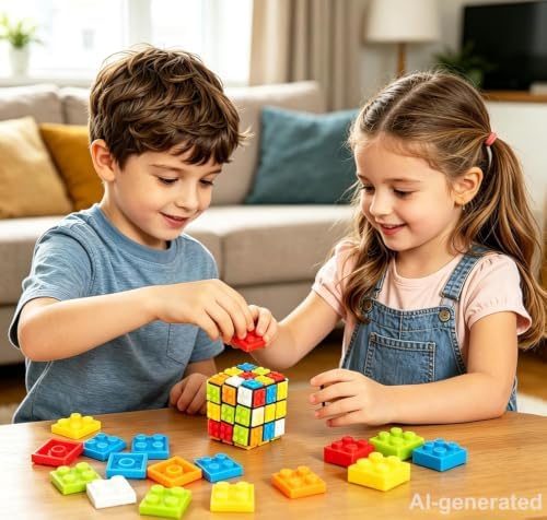 AMAZA 3x3 Speed Cube Black Magic Cube Puzzles for Kids Adult - Image 2