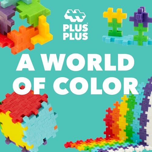 PLUS PLUS Rainbow Mix Tube - Mini Interlocking Building Blocks Set - Image 4