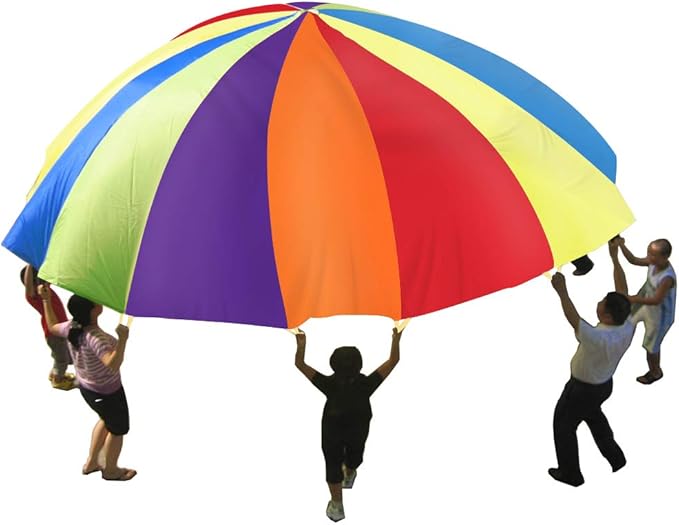 Sonyabecca Play Parachute for Kids Tent Cooperative Team Building Birthday Games (20ft)
