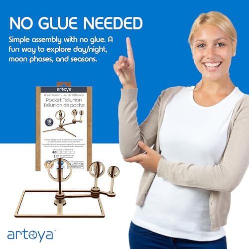 Artoya Pocket Tellurion – Solar System Kit for School Project, Orbiting Sun-Earth-Moon Model, Solar System Project Kit, STEM Space Science Model & Planet Models, Outer Space Toys for Fun Learning - Image 4