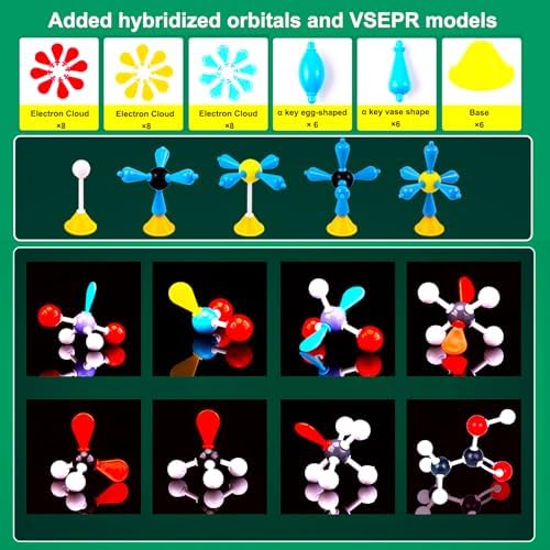 EXBEPE 406 Pcs Chemistry Molecular Model Kit,Organic & Inorganic Molecule Building Set,STEM Educational Science Supplies for Middle High School College Students,Student Learning Gift - Image 3