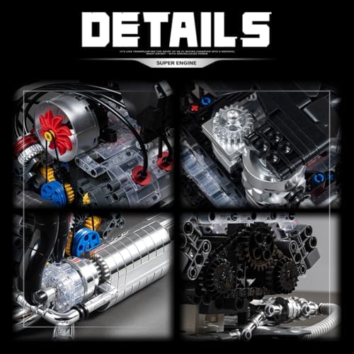V6 Model Engine Kit that Runs,Build Your Own Mini Visible 911 Motor-859 PCS - Image 3