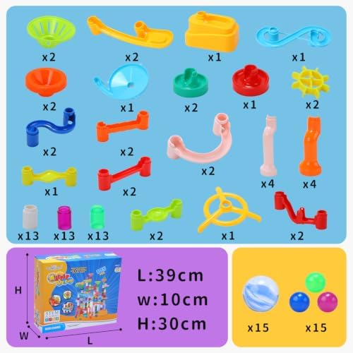 EagleStone 105PCS Marble Run Kit Marble Maze Construction Building Toy Set - Image 6