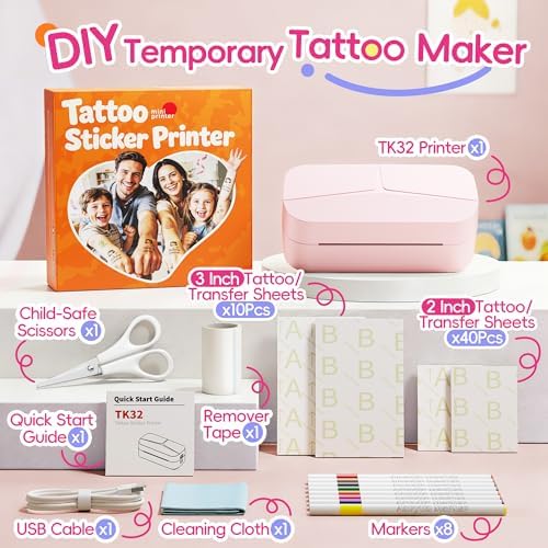 Phomemo TK32 Tattoo Maker Set for Kids, Toys for Boys & Girls Age 6-12+ - Image 2