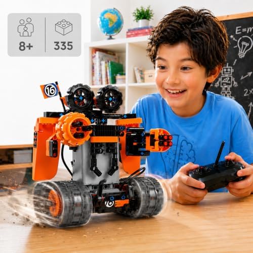 Kididdo Remote Control Car Building Toys for Boys Age 8-12 Fun STEM Robot Kit Cool Birthday Gifts for 8 to 14 Years Old Boys 3-in-1 Building Blocks RC Cars Kit to Build a Robot or Car - Image 2