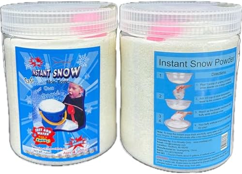 Magic Instant Expanding Snow Powder 1 Pound Jar (4),Makes 32 Gallons by ScienceGongFun%C2%AE