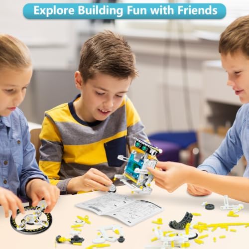 Dioju 13-in-1 Solar Robot Toys for Ages 8 9 10 11 12 Year Old Boys Girls, STEM Science Kits for Kids Age 8-12, Building Experiments Robotics Kit STEM Projects for Kid Christmas Birthday Gifts (White) - Image 4