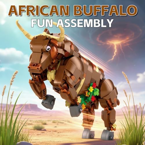 Bull Animal 3D Building Blocks Cow Creator Set, 1210 Pieces, Age 8-12 - Image 4