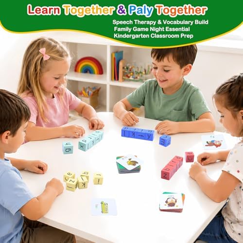 Spelling Games for Kids Ages 3-6, CVC Word Matching Letter Game, Phonics Learning Toy with 54 Flash Cards for Preschool Boys Girls - Image 2