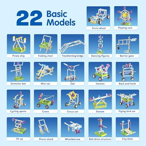 JOVA Klever Kits 36-in-1 Motor Robotic Kits, Make Your Own Kids Craft Kits Educational STEM Toys for Ages 8-13 Boys and Girls, Science Gifts for 8 Years Old - Image 4