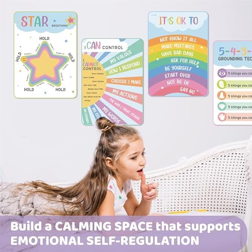 Jackinthebox 12 Calming Corner Posters and charts for Kids Classroom Decor - Image 7