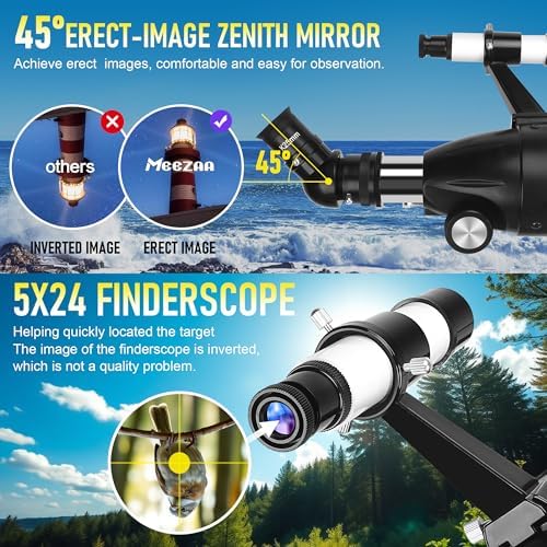 MEEZAA Telescope for Adults High Powered, 90mm Aperture 800mm Refractor - Image 4