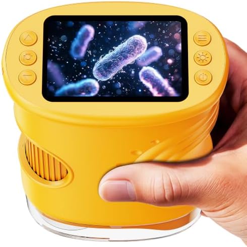 SEEKID Microscope for Kids 200-1000X, STEM Toy Science Kit for Kid(Yellow) by Unknown