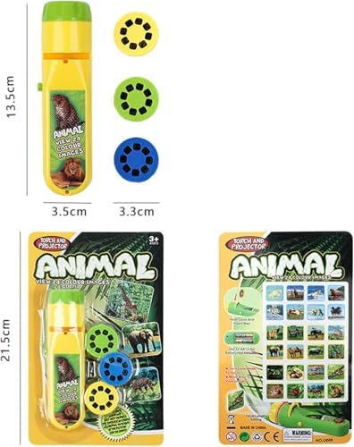 Georgie Porgy Children Projector Toys Educational Science Set Wall Ceiling Tent Torch Flashlight for Kids Gifts for Boys Girls (Dinosaur + Wild Animal) - Image 4