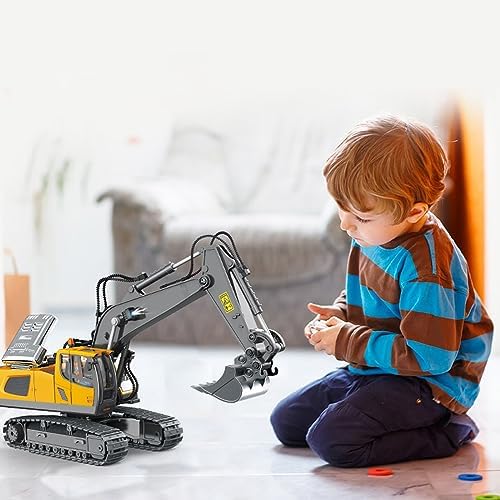 Dwi Dowellin Remote Control Excavator Toys for Boys,Construction Rc Excavators for Kids Age 4-7 8 9 10 Year Old,Ideal Toys,Batteries Included - Image 6