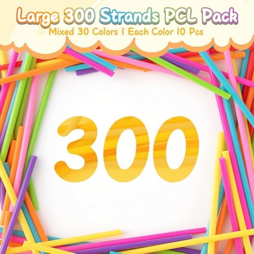 300 Pieces 3D Pen Refills Pack for 3Doodler Start+ Pen 30 Colors 2.5 mm Low Temperature 3D Pencil PCL Filaments Not Compatible with Other 3D Printing Pens - Image 2