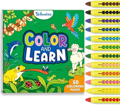 Skillmatics Color & Learn Activity Book – Learn 160+ Animals by Skillmatics
