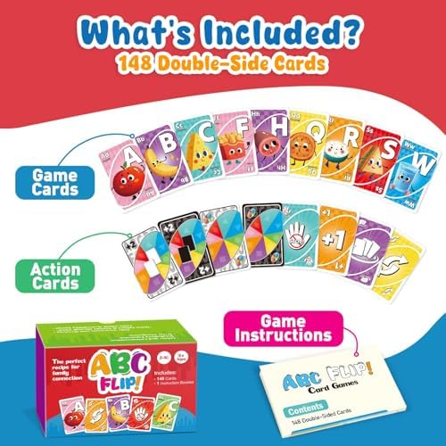Alphabet Flash Cards for Kids Ages 4–8, 148 Double-Sided Symbol Matching Flash Cards, Toddler Letter & Color Flashcards, Kindergarten Classroom Homeschool Preschool Learning Activity - Image 3