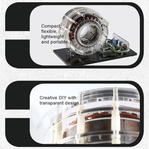 Shaftless Pump-Push Motor Model, High-Power Brushless Inner-Rotor Motor Electromagnetic Motor, STEM Science Kit for Tech Desk Decor & Educational Physics Display - Image 4