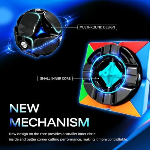 Moyu Meilong 2x2 Speed Puzzle Cube, Adjustable Elasticity with Stickerless Shape Moves Quickly and Smoothly, Brain Teasers for Kids & Puzzle Boxes Classic Game（Non-Magnetic - Image 6