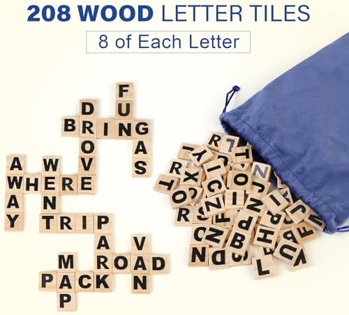 BenBen Spelling Games, 224 Flashcards, 208 Wood Letter Tiles, 1-4 Players, Learning Games for Kids 4-8, Educational Toys for Kindergarten 1st 2nd Grade, Preschool Classroom Must Haves - Image 3