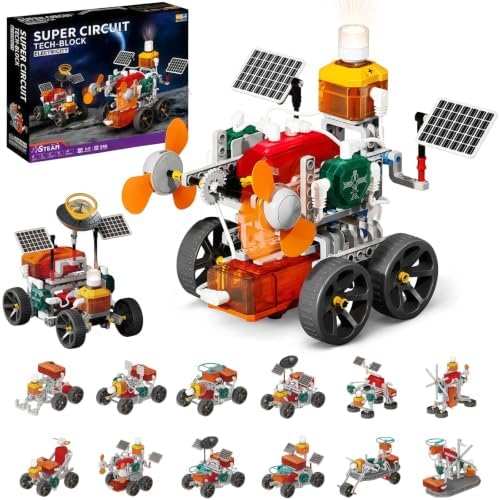 STEM Science Circuit Board Set, 218PCS Edu Smart Lab Building Kit with 19 Models, Physics Experiment Car Kit for Kids, Educational Engineering Toy by Unknown